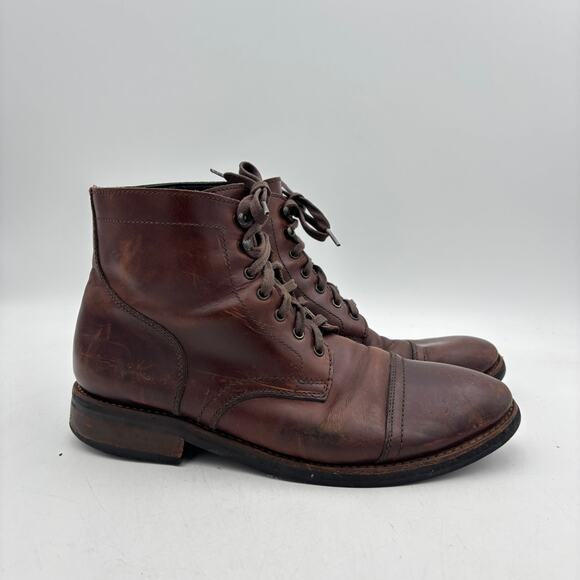 Thursday Boot Company Captain Brown Leather Lace Up Boots Men\'s 11.5 main image 5